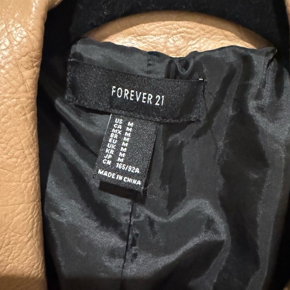 Forever 21 Tan Leather Moto Jacket with Belted Waist - Picture 4 of 4